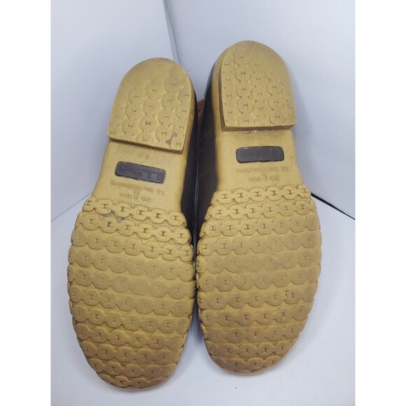 LL Bean Boots Mens 8" Size 10 M Unlined Hunting Duck Brown Leather Lace Up - Picture 7 of 8